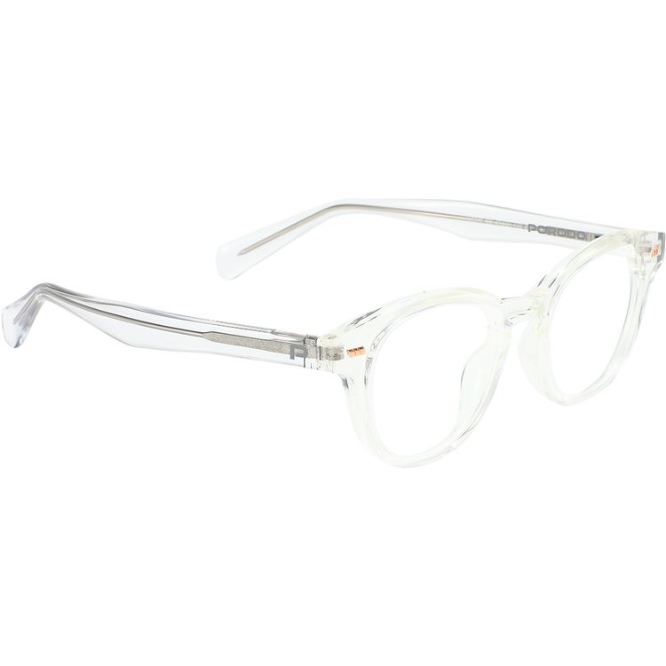 نظارات Porodo Lifestyle San Marino المضادة للضوء الأزرق بعدسات مقاومة للخدش، درع للإجهاد الرقمي، تقلل التعب البصري، تصميم كلاسيكي دائري، وضوح بصري محسن، مادة TR90، تصميم يناسب الجنسين - شفاف