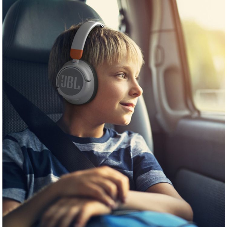 JBL Junior 460NC Wireless Kids Headphones with Active Noise Cancelling, Built-In Microphone, Multi-Point Connection, 30 Hours Battery Life - White