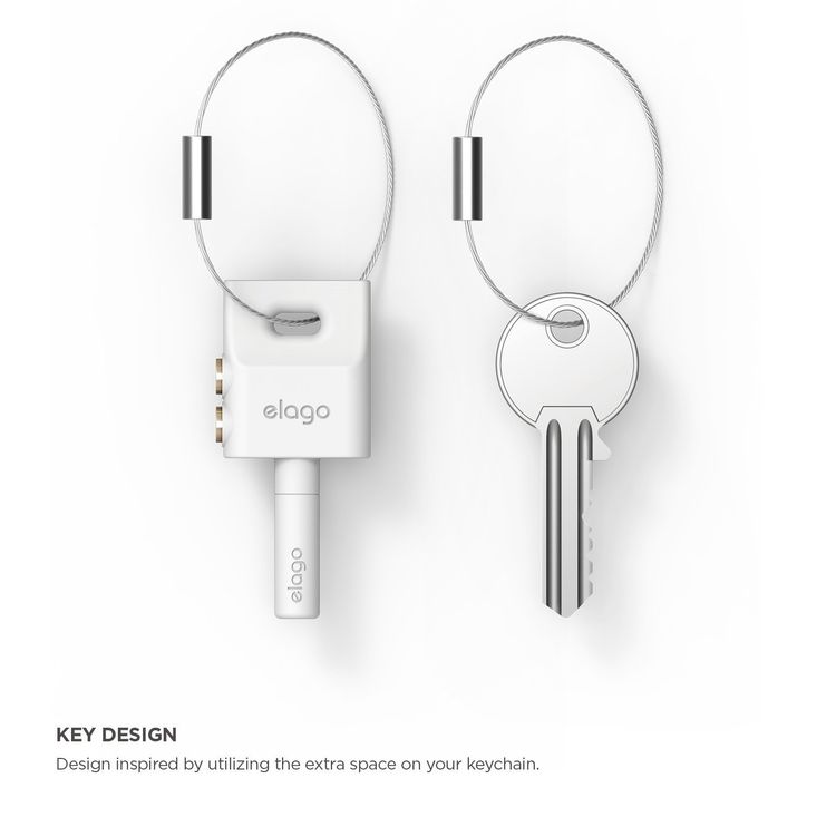 Elago Keyring Headphone Splitter,TPE Durable, Impact Resistant, Lightweight, Share through One of the Two Terminals Using Earphones (3.5mm)-White