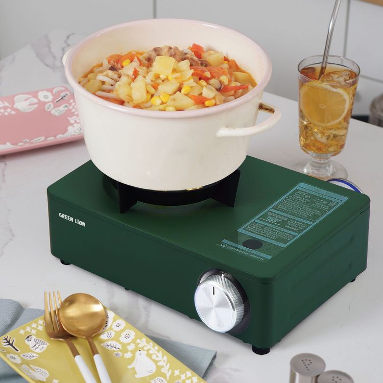 Green Lion Green Lion 3 Burner Mini Casset Stove - Green