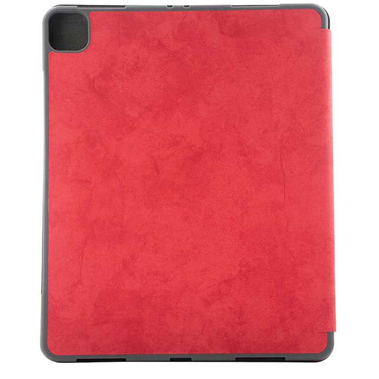Comma Leather Case with Pencil Slot for Apple iPad Pro 12.9" (2021), Shock & Scratch Resistant, Shock & Drop Protection, Camera Protection, Easy Access to All Ports - Red