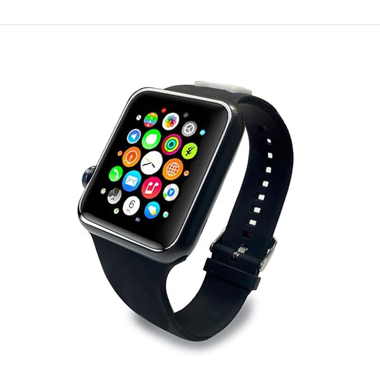 شريط سيليكون من كارل لاغرفيلد مع شعار رأس شوبت. متوافق بمقاس 42/44 ملم - لون أسود