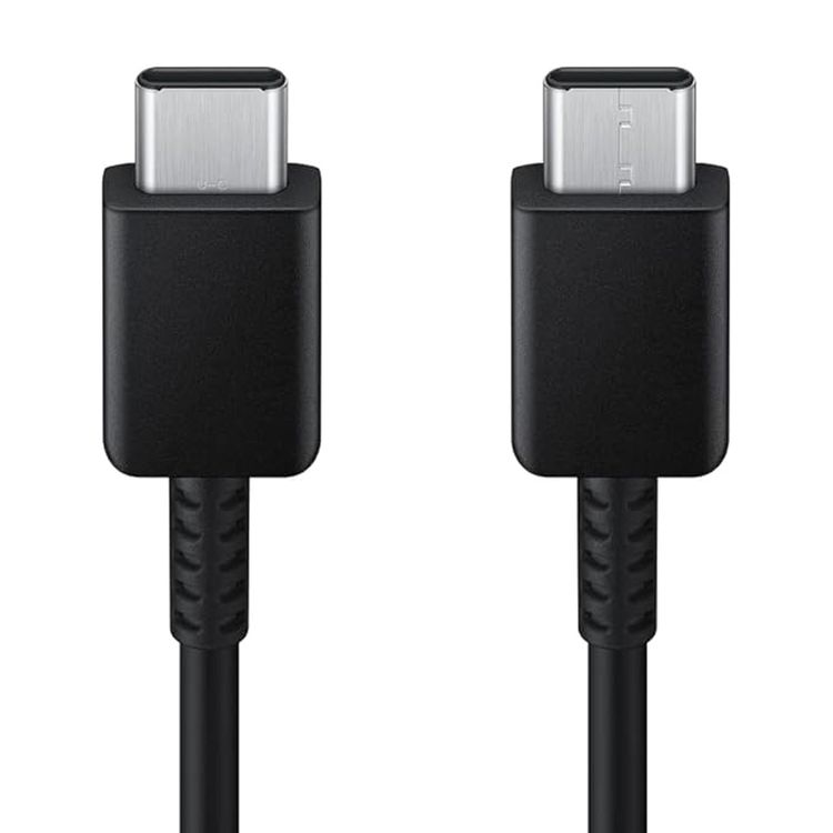 Samsung USB-C to USB-C, Super Fast Charging 2.0, Max 45W, Max 3A Current, Up to 480Mb/s Data Transfer Speed, 1.8m Cable Length - Black
