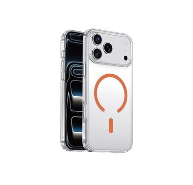 Green Lion Coral Delgado Case for iPhone 17 Pro, MagSafe Compatible, Slim & Lightweight Design, Camera Protection, Comfortable Grip, Anti-Yellowing & Anti-Scratch - Orange