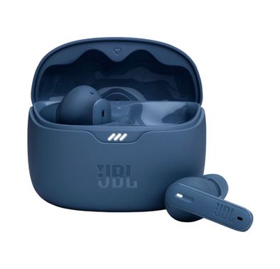 سماعات JBL Tune Beam True اللاسلكية داخل الأذن مع ميكروفون، مقاومة للماء والغبار IP54، بلوتوث 5.3، بطارية ليثيوم أيون بوليمر - أزرق