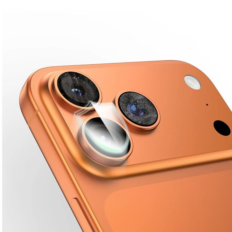 Green Lion Camera Lens Pro for iPhone 17 Pro, HD Clarity, Anti-Scratch, Anti-Fingerprint, Nano Absorption, Aluminum Lenses, Innovative Design, Easy Installation - Orange Titanium