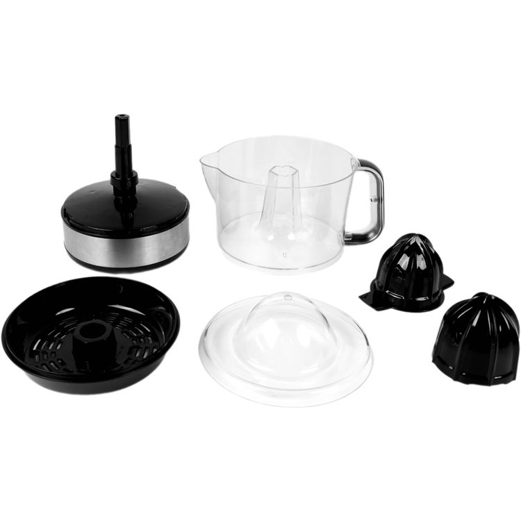 Green Lion Dual Rotation Citrus Juicer with Adjustable Filter, Small and Large Juice Cones, 700mL Capacity, Stainless Steel + AS + PP & ABS Material - Black