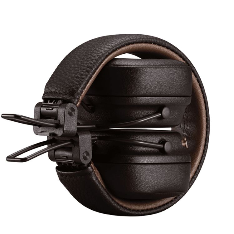 Marshall Major IV On-Ear Wireless Headphones, Foldable Design, 80 Hours of Wireless Play Time, Bluetooth Multipoint Connectivity, Fast & Wireless Charging, Bluetooth Version 5.0, 3 Hours Charging Time, 10 m Bluetooth Range - Brown 