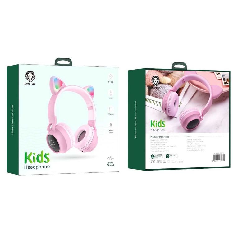 Green Lion Kids Wireless On-Ear Headphones - Pink