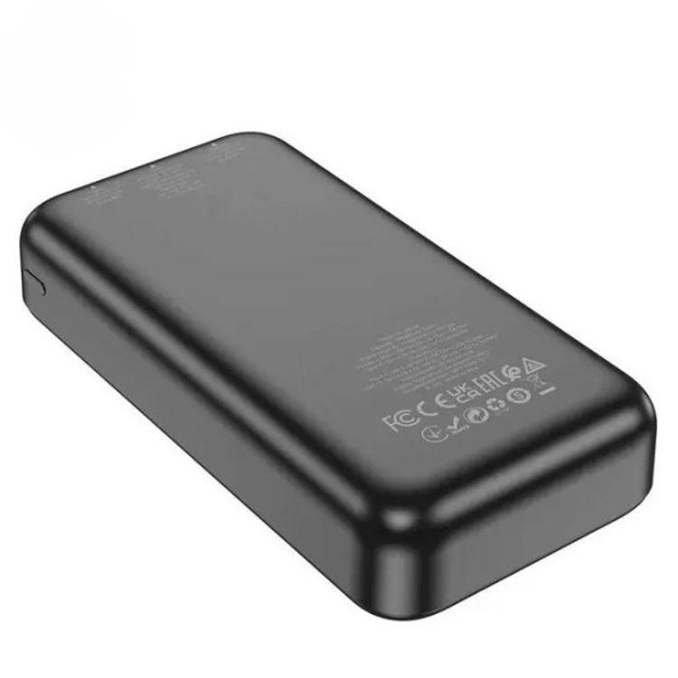 Green Lion Power Mate Power Bank 20000mAh PD 20W, Micro and Type C Inputs, 2 USB A Outputs, LED Light Indicator, Portable - Black
