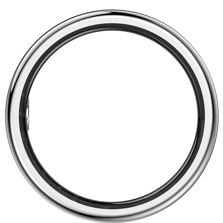 Porodo FitSync Smart Ring with Digital Display with Touch Scroll Function in Small Size 7, Up to 4 Days Active Use Time, 96KB Ram & 128KB ROM, Camera Gesture Control, Activity Tracking & 128 Sport Modes - Silver