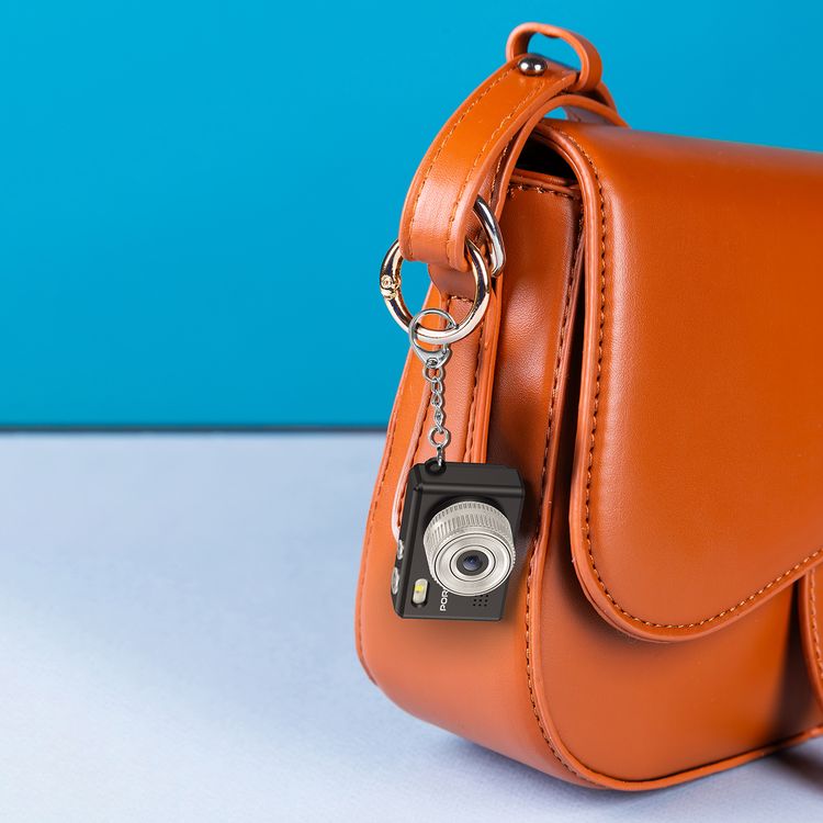 Porodo Mini Digital Camera with 0.96" HD Screen, 6 Color Filters, 2MP Photo Resolution, 1080 Pixels Video Resolution, 75-80 Minutes Operating Time, 200mAh Battery Capacity, Type-C Charging Port, Instant Webcam Function - Black