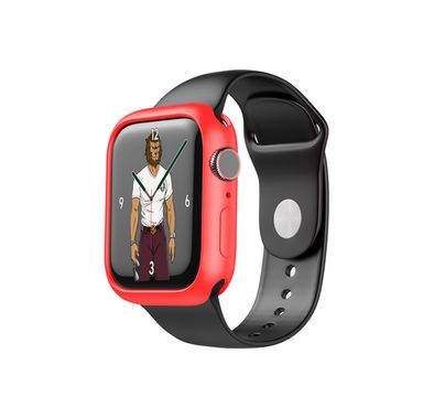 Green Lion Stylin Guard Pro Case for Apple Watch 40mm with 360° Protection, Bubble Free, Scratch Proof, Water Resistant Material, Ultra-thin Double Layer, Hallow Back Design - Red