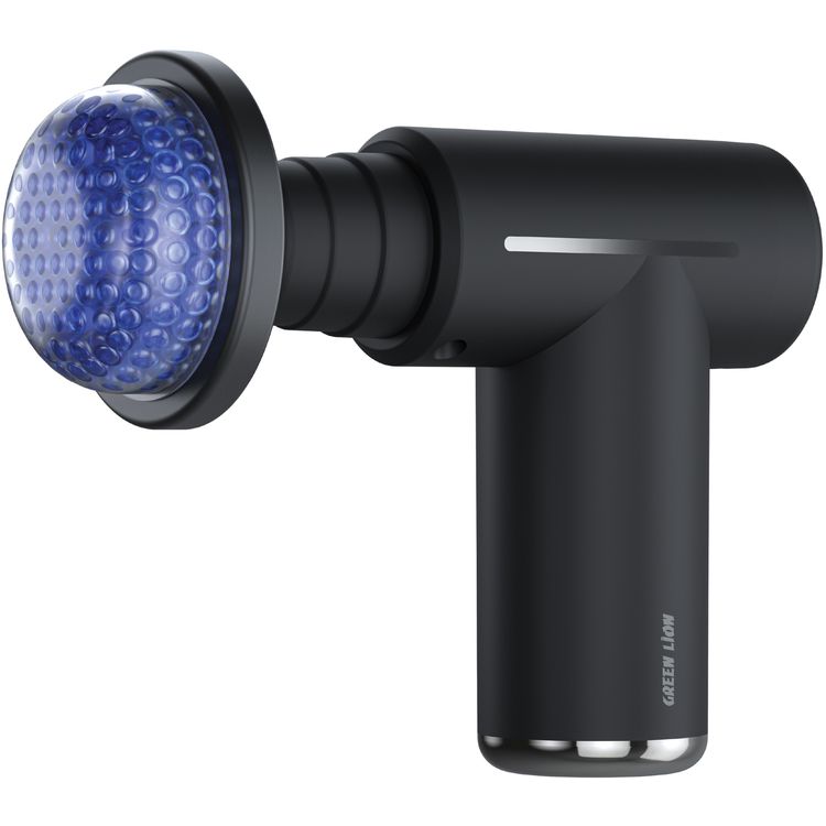 Green Lion Pulse Massage Gun with Digital Display, 2×Cooling & Heating Heads, 4×Massage Heads (Bullet, Ball, Metal Flat, U-Shaped), 45Min Working Time, 15Min Auto Shut-Off, 35-50°C Temperature Range, 3200RPM Brushed Motor, Ergonomic Design, Type-C Port, Hot & Cold Muscle Therapy - Black