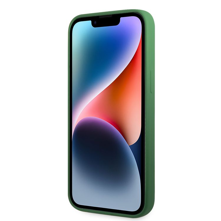 Lacoste Hard Case Liquid Silicone / Microfiber Patchwork B, Compatible with iPhone 14 Pro Max - Green