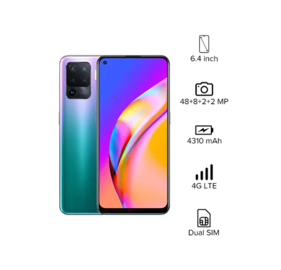 OPPO A94 بشريحتين لون أرجواني رائع وذاكرة وصول عشوائي 8 جيجابايت وذاكرة وصول عشوائي سعة 128 جيجابايت ويدعم تقنية 4G LTE وكاميرا رباعية بدقة 48 ميجابكسل ومزودة بخاصية الذكاء الاصطناعي وفيديو صورة شخصية ملونة بالذكاء الاصطناعي - إصدار الشرق الأوسط
