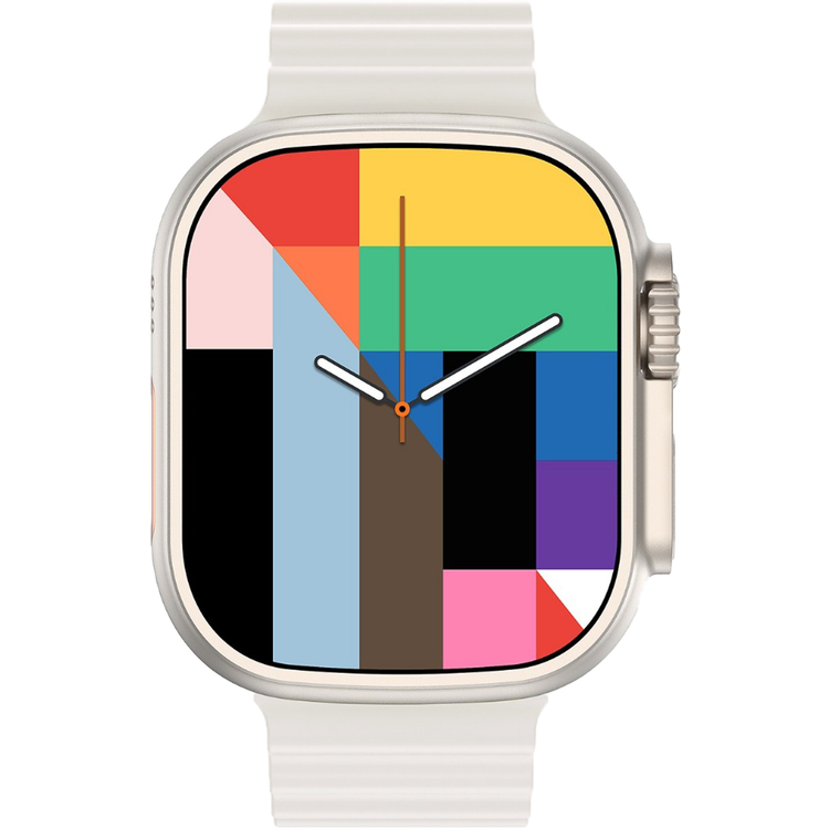 Green Lion Communicate Ultra Smart Watch with 1.85" Amoled Screen Dispaly, 280mAh Battery Capacity, Wireless Charging, AI Voice Assistant, 125 MB Flash Storage, 3-5 Days Working Time - Silver