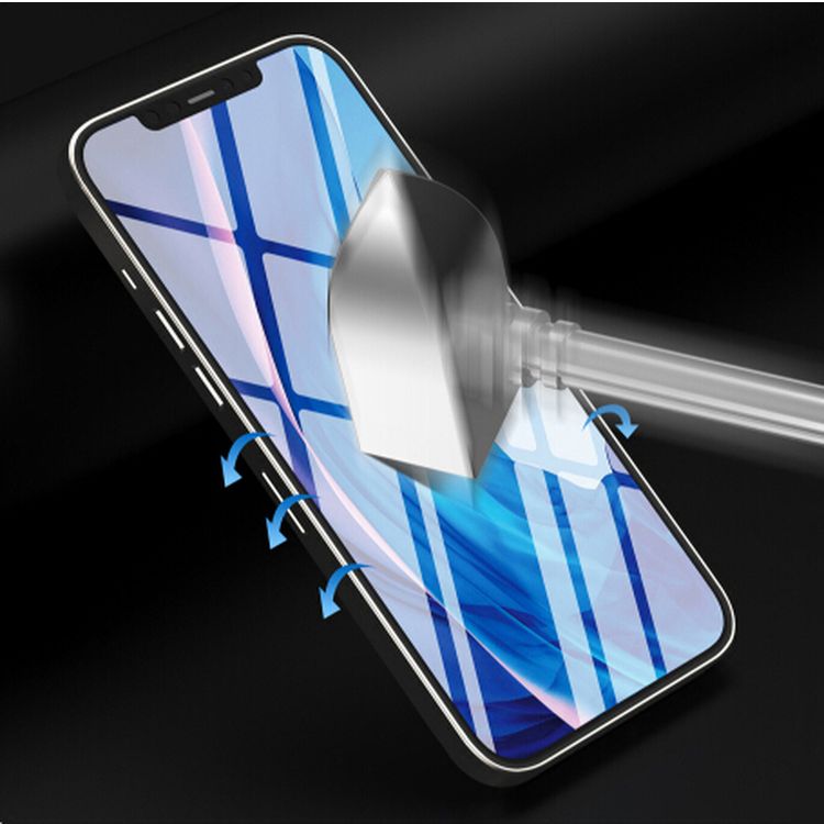 Devia Van Entire View Anti-Glare Twice-Tempered Glass for iPhone 12 / 12 Pro (6.1") - Black