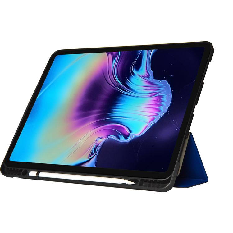 Devia TPU Leather Case With Pencil Slot Holder Compatible For iPad, Elegant Slim Lightweight Stand Protective Cover, Full Protection Case iPad Pro 12.9" (2021)