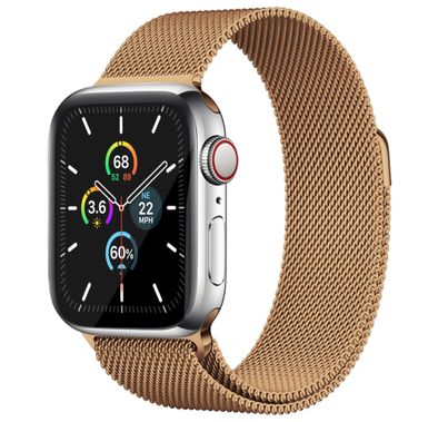 AhaStyle WG42-1-40MM-RD Magnetic Stainless Steel Milanese Mesh Loop Strap for Apple Watch 38 / 40mm - Rose Gold