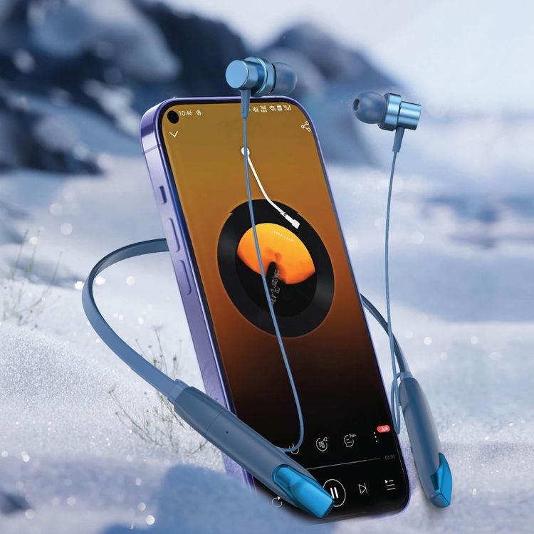 Green Lion Sevilla Wireless Neck Band Earphones with Control Buttons, Premium Sound, Comfortable to Wear, 1-2 Hours Charging Time, 20 Hours Playtime, 12m Effective Distance - Blue