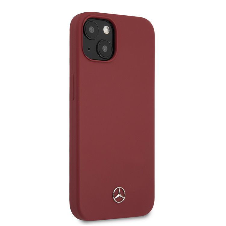 CG MOBILE Mercedes Benz Liquid Silicone Case with Microfiber Lining Compatible for iPhone 13 (6.1") Anti-Scratch, Easy Access to All Ports, Drop Protection
