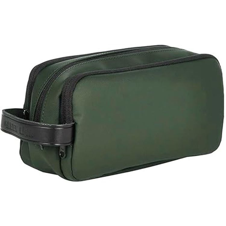 Green Lion Elegant Pouch with 600D Polyester & Leather Trim Material, Multifunctional Storage, Head Hang for Easy Carrying, Waterproof - Green 