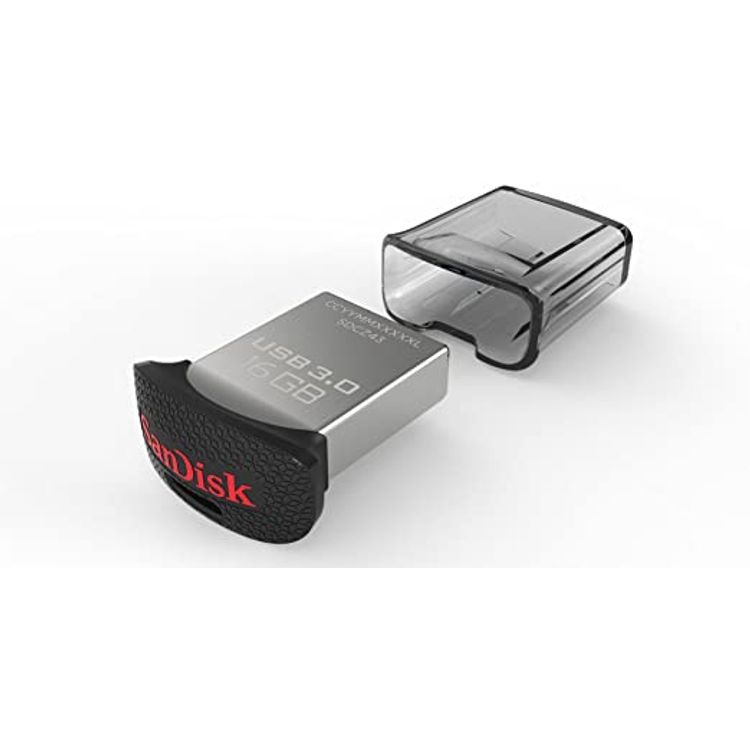 Sandisk SDCZ43-016G-GAM46 Ultra Fit USB 3.0 Flash Drive - 16GB- Silver Black (Pack of1)