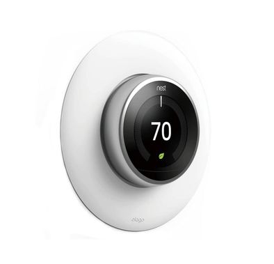 Elago Wall Plate Cover Suitable for Google Nest Thermostat Wall Plate Compatible with Nest Learning Thermostat 1st/2nd/3rd - White