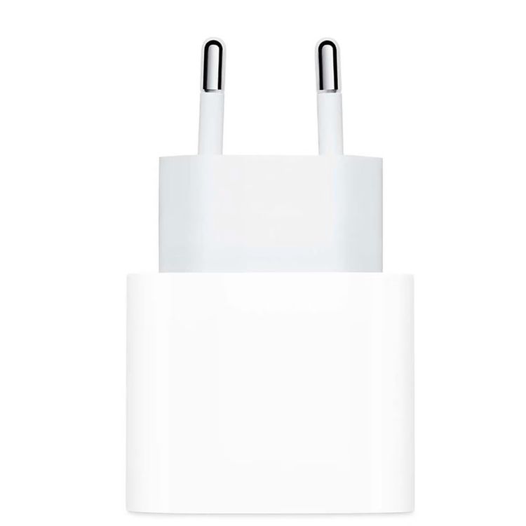 Apple 20w USB-C Interface Power Adapter, 2 pin EU, Fast Charging, 0% to Over 50% in Just 30 Minutes - White