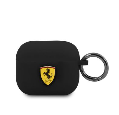 CG Mobile Ferrari Scuderia Silicone Case with Ring for Airpods 3 - Black
