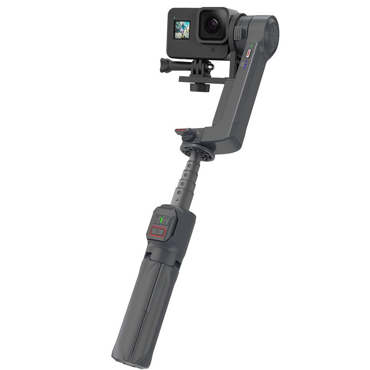 Porodo Ati-Shake Gimbal مع تحكم مركزي قابل للتدوير - رمادي