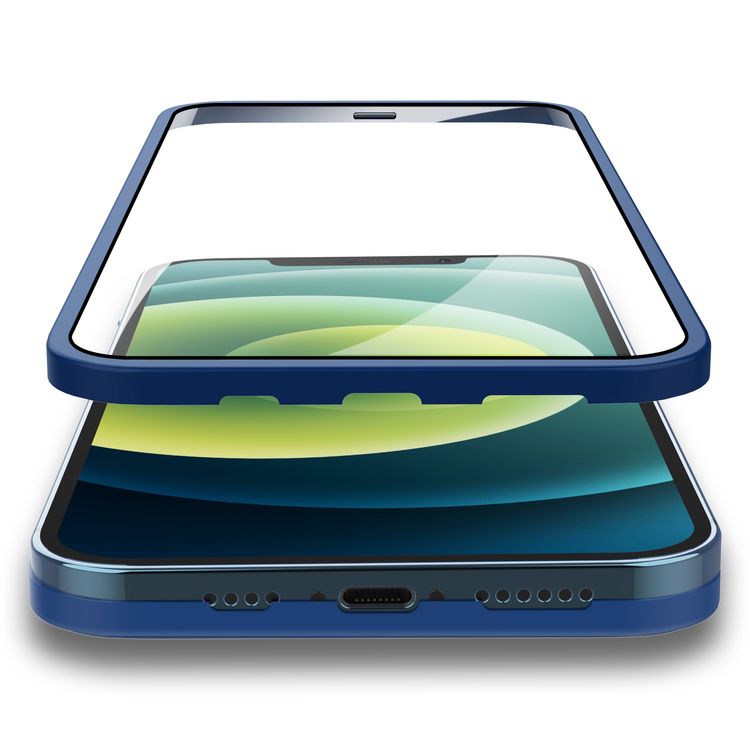 غرين زجاج ثلاثي الأبعاد كاركاسا 360 درجة + جراب كمبيوتر ، زجاج كريستال 9H فائقة ، حماية كاملة 360 ، سهولة الوصول إلى جميع المنافذ ، واقي شاشة بتصميم متكامل مع جراب متوافق مع ايفون 12 برو ماكس (6.7 بوصة)