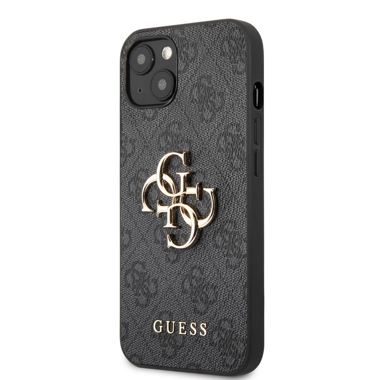 CG MOBILE Guess PU Leather 4G Big Metal Logo Compatible for iPhone 13 (6.1") Anti-Scratch, Easy Access to All Ports, Shock Absorption & Drop Protection