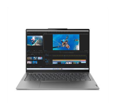 لاب توب لينوفو يوجا سليم 6 14IRH8، معالج انتل كور i7-13700H، ذاكرة وصول عشوائي 16 جيجا بايت، قرص صلب SSD سعة 1 تيرا بايت، معالج رسومات انتل ايريس اكس اي، شاشة 14 بوصة بدقة 2.2 كيلو، ويندوز 11 هوم - رمادي غامق