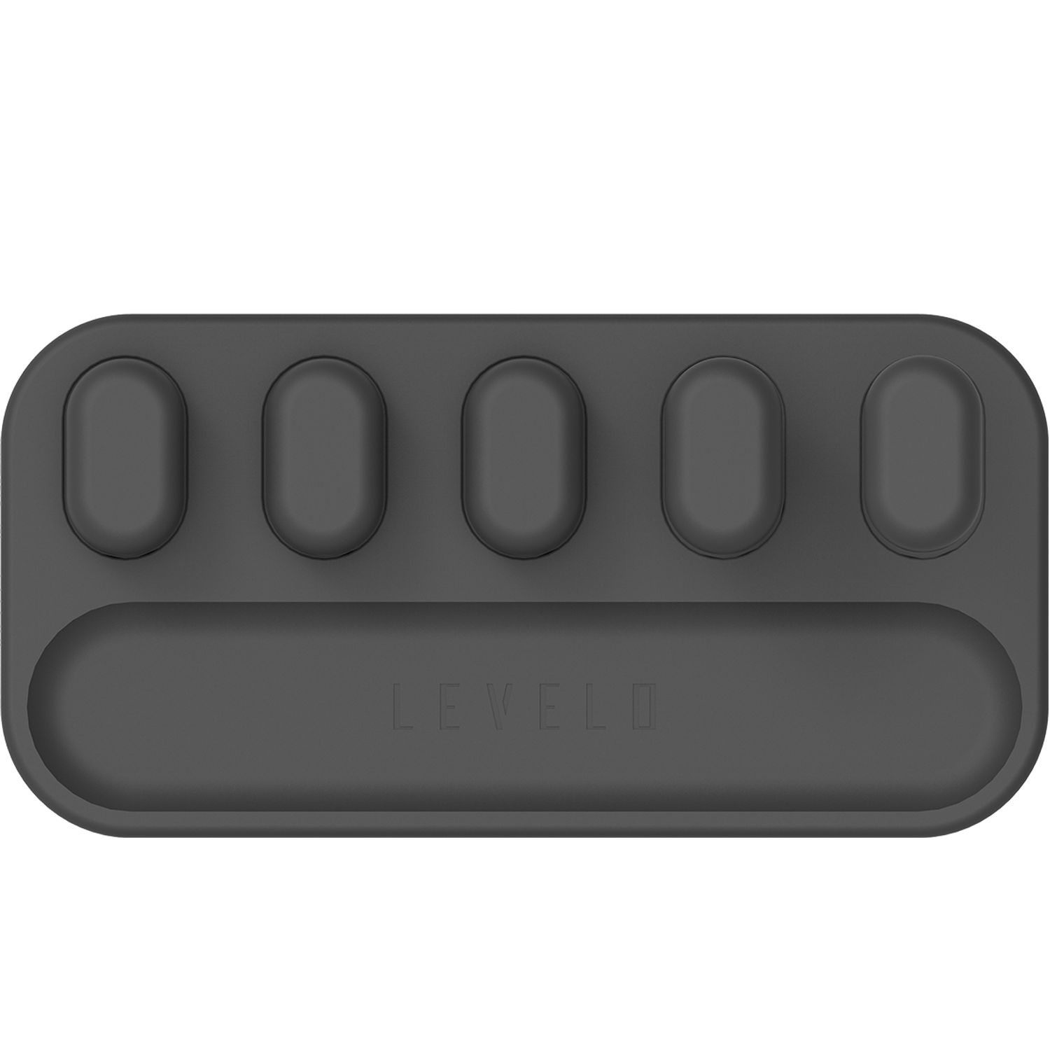 Levelo Livia Detachable Magnetic Cable Management with 5 Magnetic Heads, Lightweight & Compact Design, Tangle-Free, Strong Hold with N52 Magnet, Easy to Install - Black