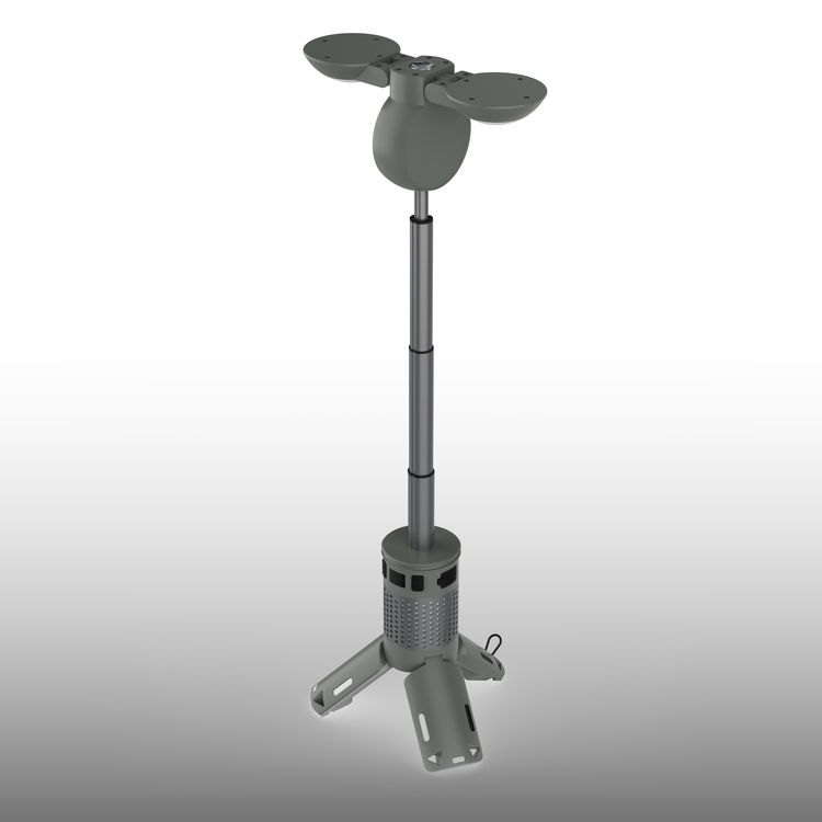 Porodo Foldable LED Camping Lantern with Brightness Control, 7800mAh Battery Capacity, Multi-Angle Illumination, Top Spotlight Beam, Warm Reading Mode, Adjustable Telescopic Rod, Multi-Scene Mounting - Green