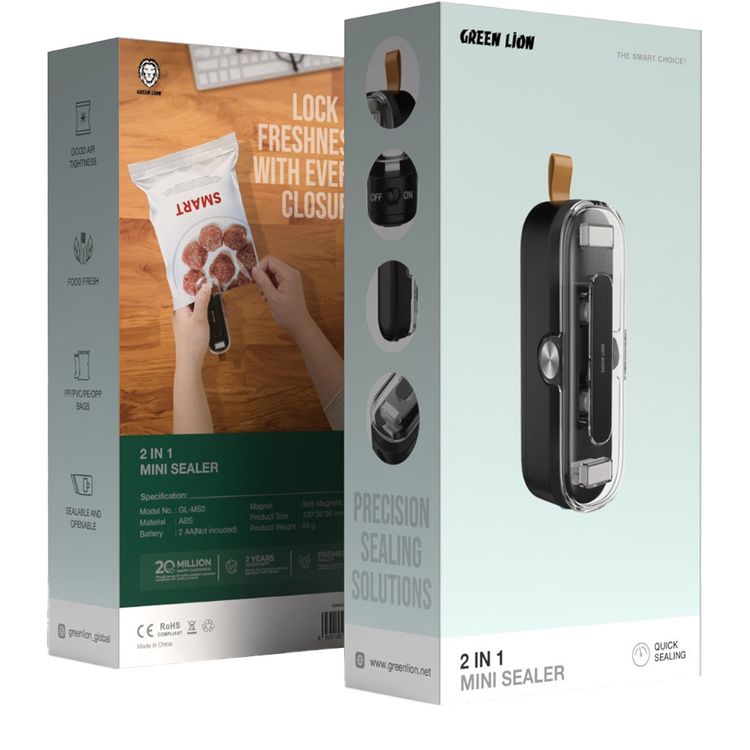 جهاز مانع تسرب صغير محمول 2 في 1 من Green Lion مع لوح مغناطيسي ناعم، مادة ABS متينة، إحكام جيد للهواء - أسود