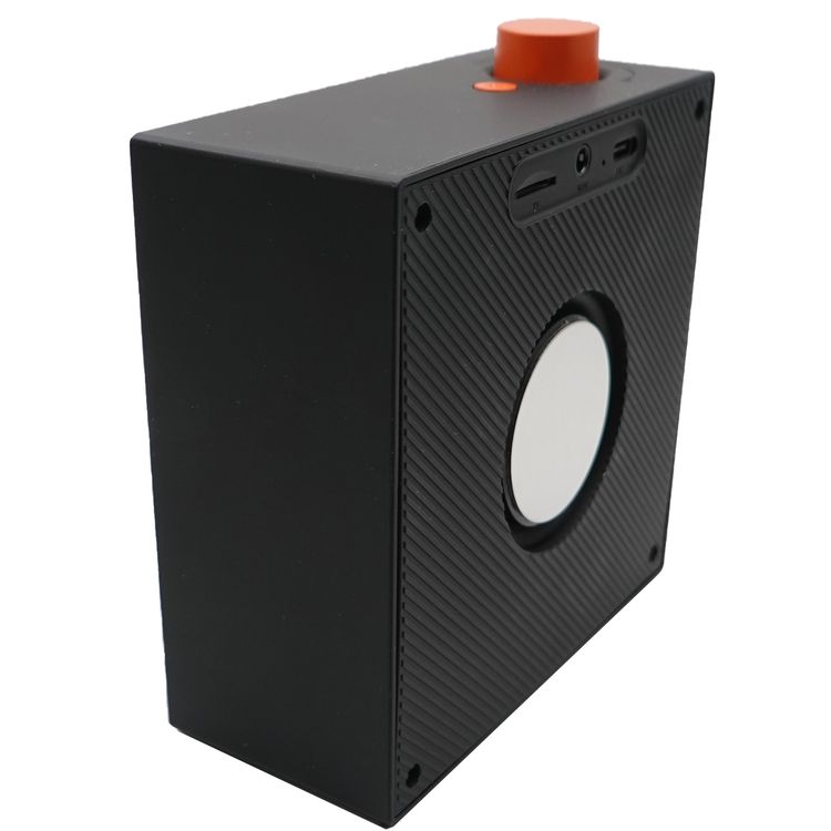 Porodo Mini VibeBox Portable Bluetooth Speaker with TF Card Slot, Up to 6 Hours Play Time, Bluetooth Version 5.4, 10m Transmission Range, 5W Rated Power, Powerful Stereo Sound, Multi-Function Control - Black