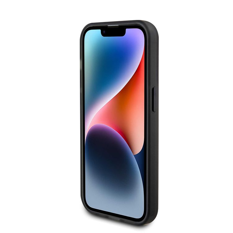 Ferrari iPhone 15 Pro For Magsafe Ring Stand Case - Black