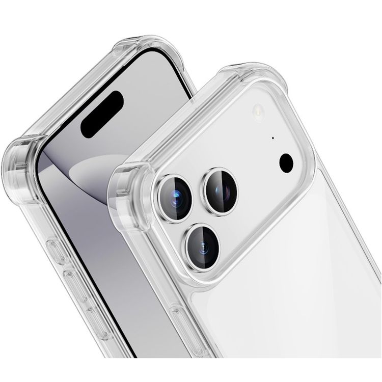 Green Lion Anti-Shock Case for iPhone 17 Pro, HD Clarity, Anti-Scratch, Air Cushion, Drop Protection, Hybrid Protection, Camera Protection, Comfortable Grip - Clear