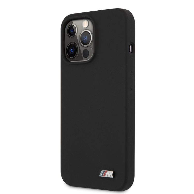 كفر حماية شعار CG MOBILE BMW السلس المصنوع من السيليكون الصلب متوافق مع هاتف iPhone 13 Pro (6.1") مقاوم للصدمات والخدوش، وسهولة الوصول إلى جميع المنافذ (الكاميرات والأزرار ومكبرات الصوت) - أسود