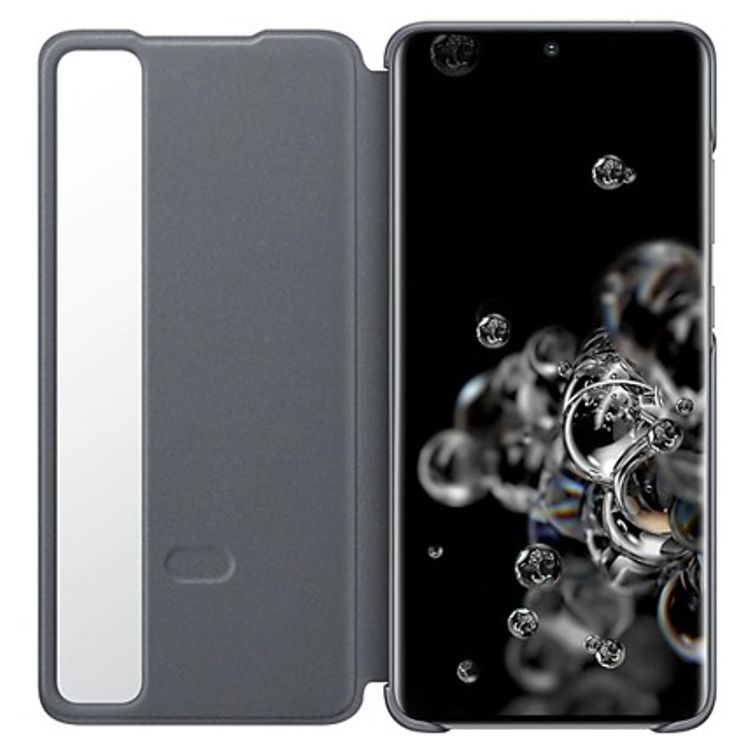Samsung S20 Ultra Smart Clear View Cover Seamlessly with Your Phone, Slender Comfort for Your Hand, Protection on All Sides - Gray