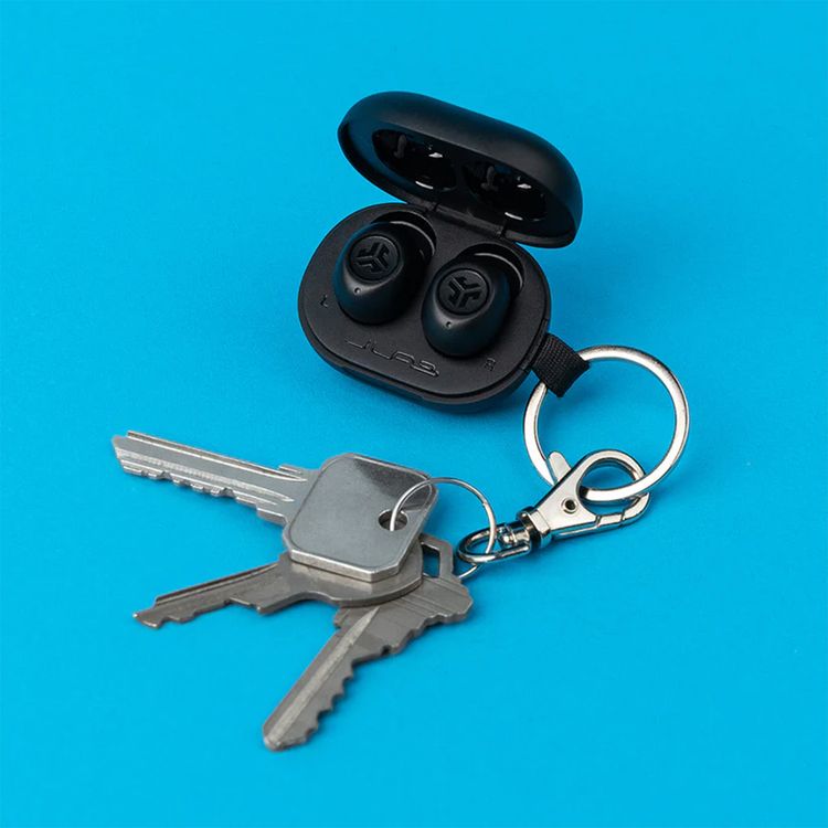 JLab JBuds Mini True Wireless Earbuds, Noise-Canceling, Quick Charge, Splashproof, 15 Minutes of Fast Charging Time, 20 Hours Total Playtime - Black