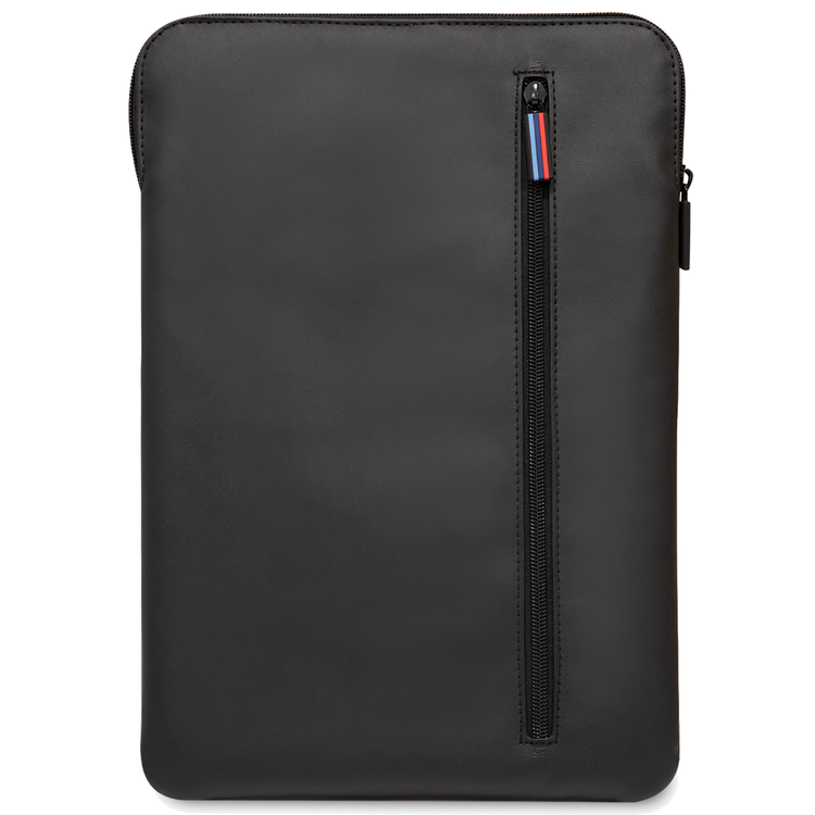 CG MOBILE BMW PU Leather Sleeve With Carbon Edges And Perforated Curves 14" Compatible With MacBook Intel® UHD Graphics/Windows/HP/Value Top Load Bag/Work, School, etc. - Black