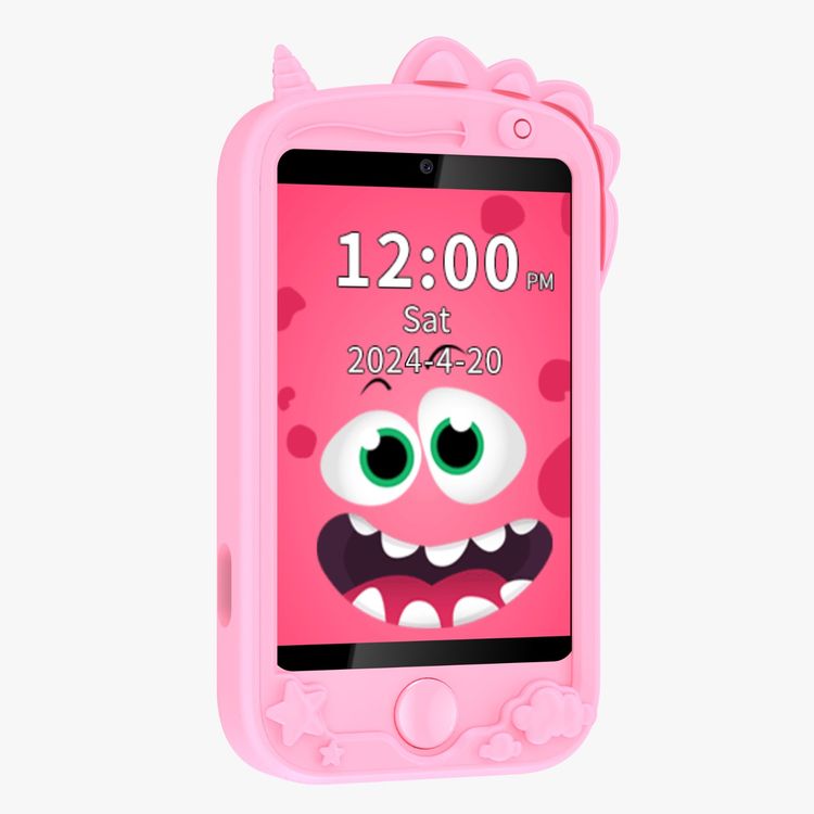 Porodo Kids 4G Smart Phone, 700mAh Battery Capacity, 24 Hours Normal Usage, 48 Hours Standby Time, SOS Calling, 2.8" Screen Size - Pink