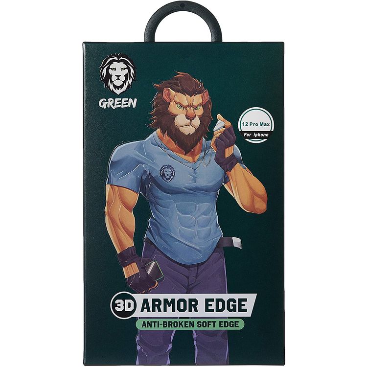 واقي شاشة زجاجي عالي الدقة 3D PET من جرين ليون لهاتف آيفون 12 / 12 برو (6.1 بوصة) شفاف كريستالي