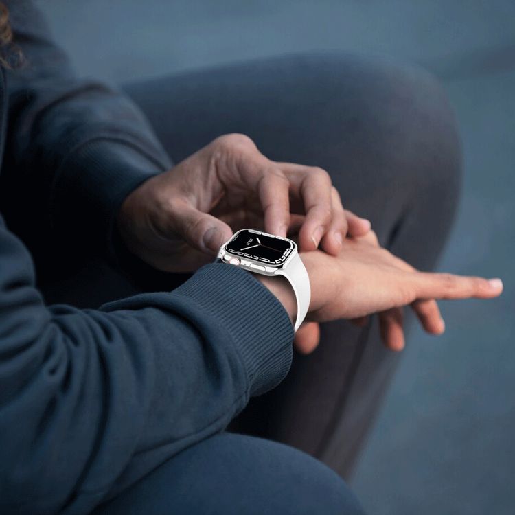 Porodo Smart Watch Series 8+ with Fitness & Activity Tracker, 2" Wide Display, 250mAh Battery Capacity, IP68, 2-3 Days Working Time, Wireless Charging - Silver