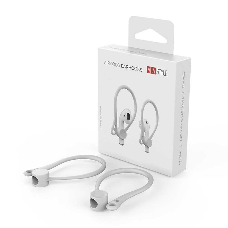AhaStyle Premium Soft TPU Earhooks Comfortable Fit, Ergonomic Design Compatible for AirPods 1/2 Suitable for Cycling, Gym and Other Fitness Activities