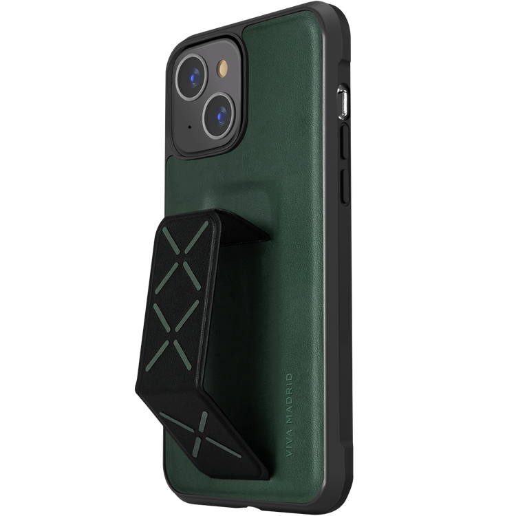 Viva Madrid Synthetic leather Morphix Case with Foldable Multi-functional Handle Grip Stand Compatible for iPhone 13